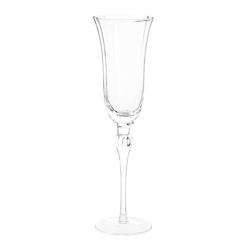 Flûte à champagne en verre transparent