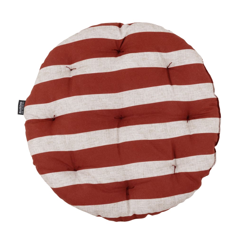 Galette de chaise en coton biologique imprimé multicolore D40 — vue 3