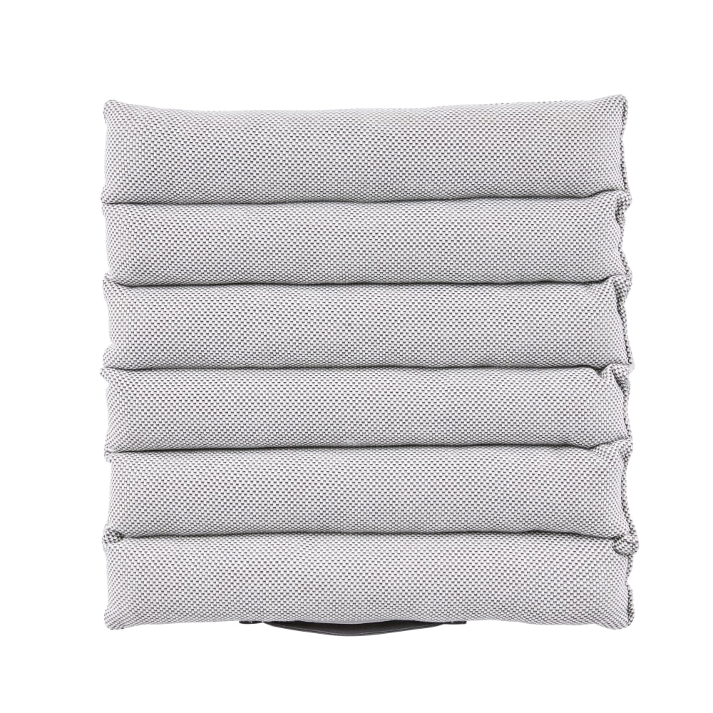 Galette de chaise tissée grise avec anse 40x40