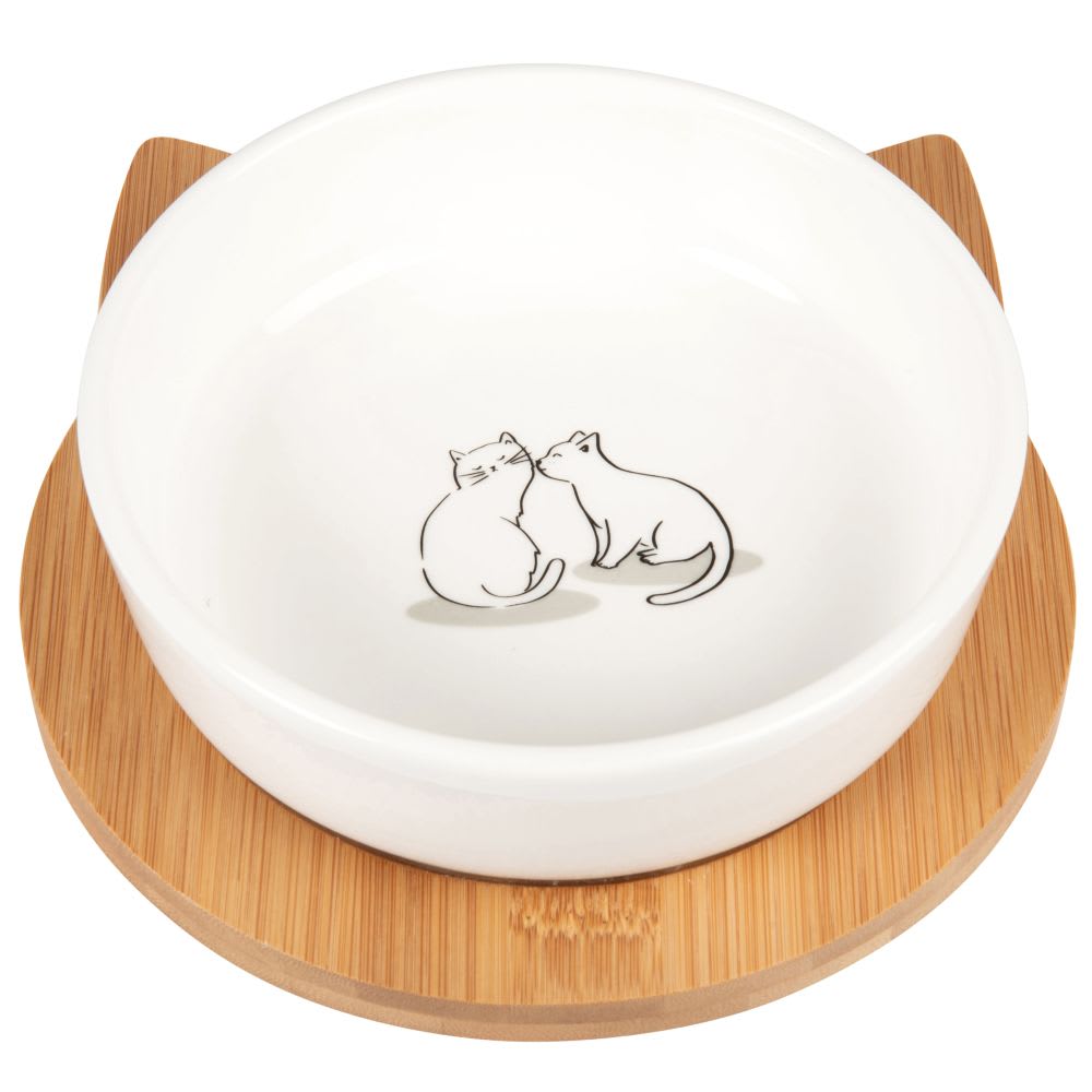 Gamelle chat en porcelaine blanche - Maisons du Monde