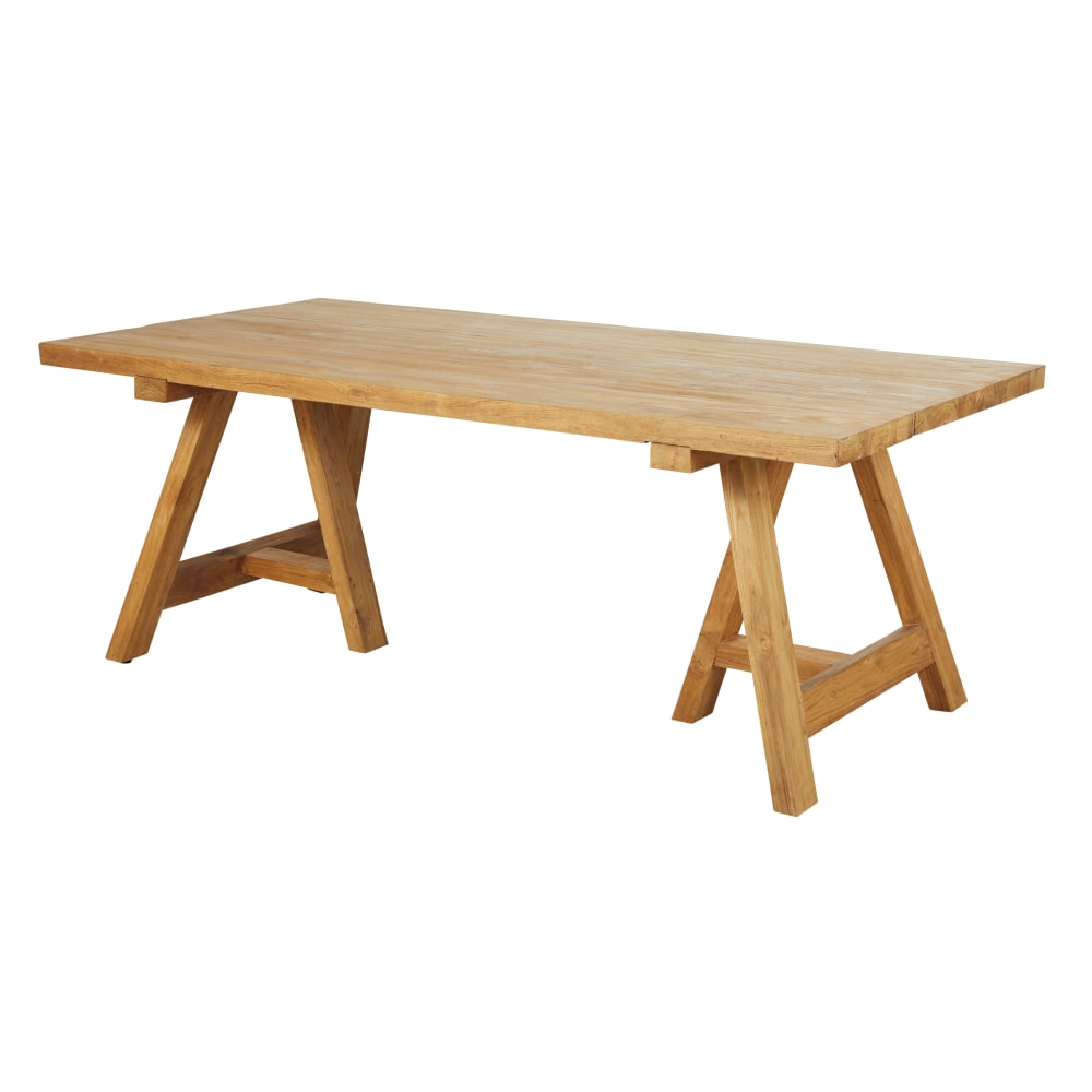Gartentisch für 8 Personen aus Recycling-Teakholz, L200 - Maisons
