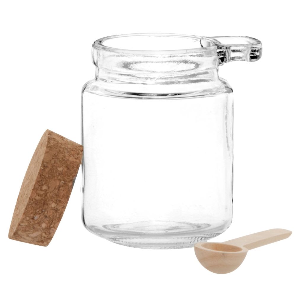 Gefäß aus transparentem Glas mit Holzlöffel - Maisons Du Monde
