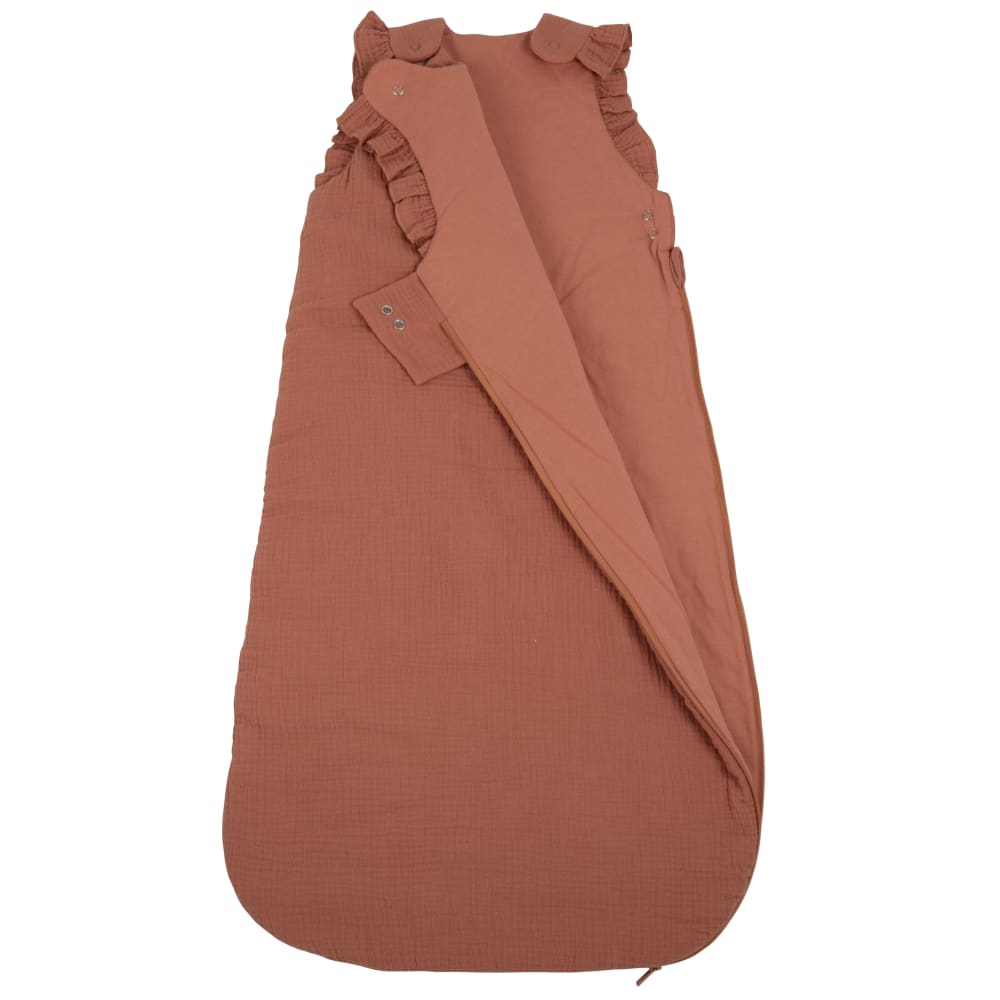 Gigoteuse évolutive bébé en gaze de coton biologique terracotta et broderie dorée, TOG : 2,5 (Maisons du Monde) - Image 1