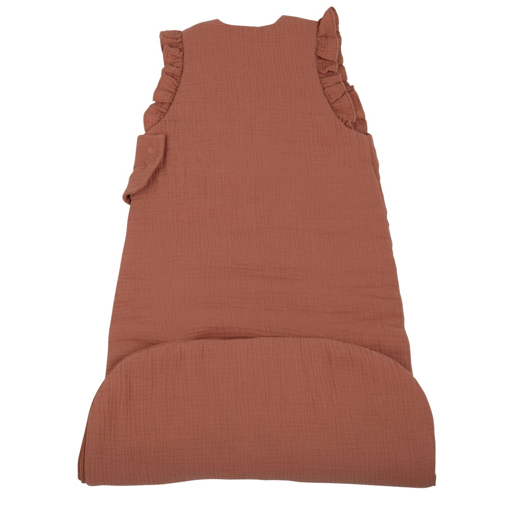 Gigoteuse évolutive bébé en gaze de coton biologique terracotta et broderie dorée, TOG : 2,5 (Maisons du Monde) - Image 2