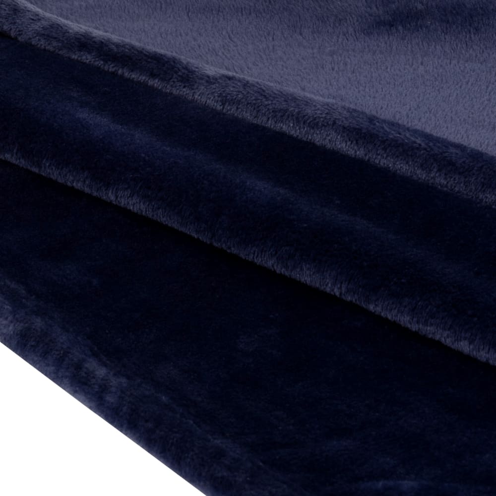 Glanzend dekentje van gerecycled polyester in nachtblauw 230x150