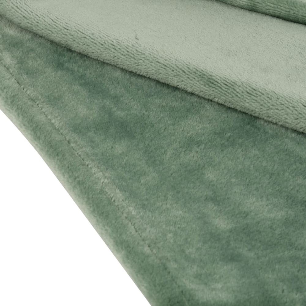 Glanzende plaid van gerecycled polyester groen 230x150 - Maisons