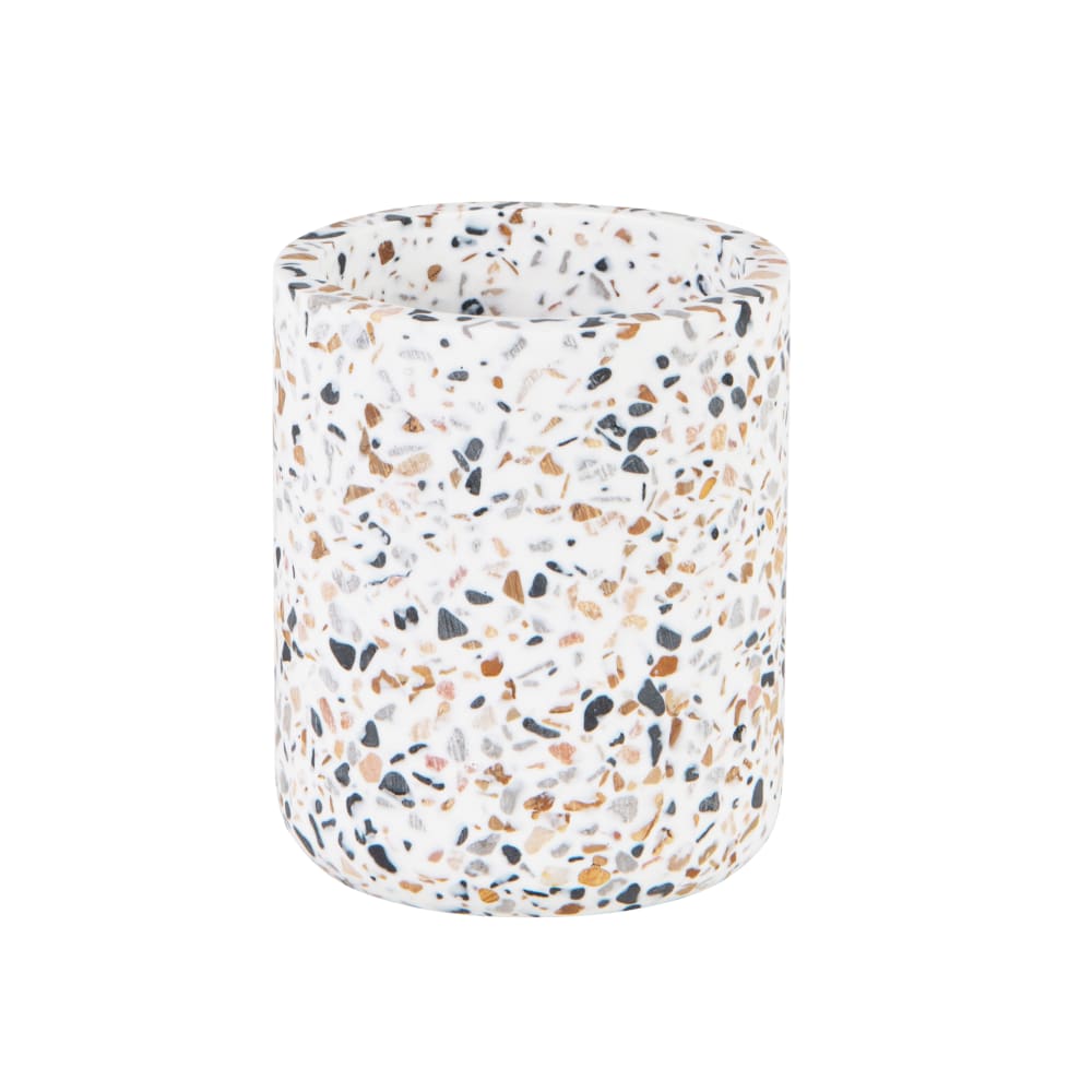 Gobelet en résine effet terrazzo multicolore