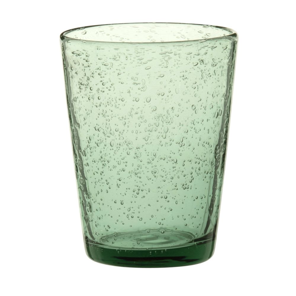 Gobelet en verre bullé vert