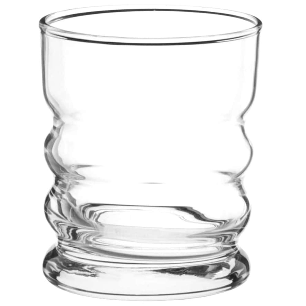 Gobelet en verre déstructuré transparent
