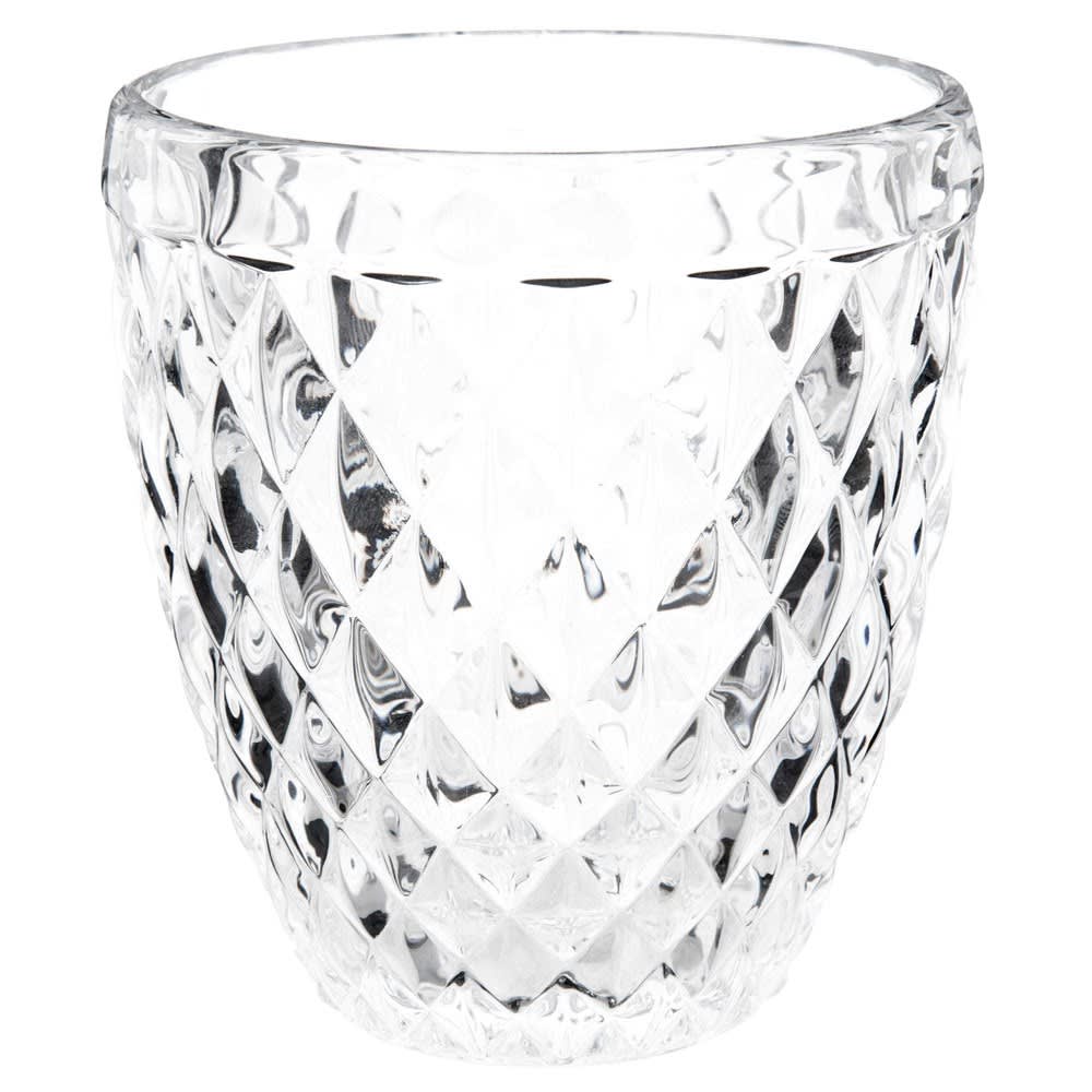 Gobelet en verre transparent