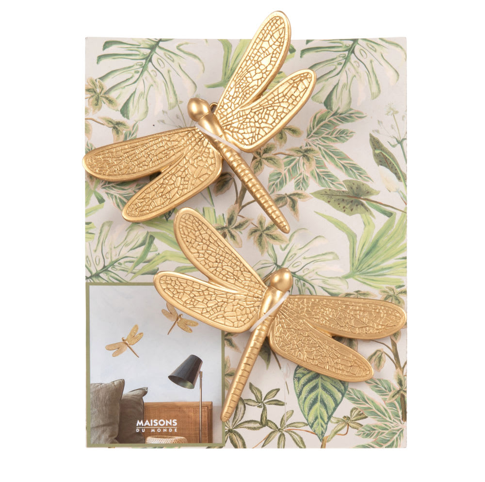 Goldene Libellen-Wanddekorationen (x2) - Maisons Du Monde