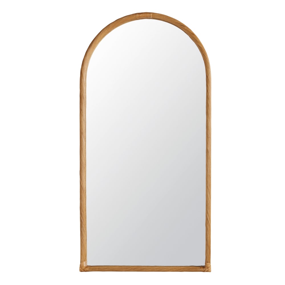 Grand miroir arche en bambou 80x164