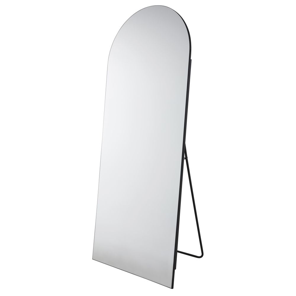 Grand miroir arche sur pied noir 80x200