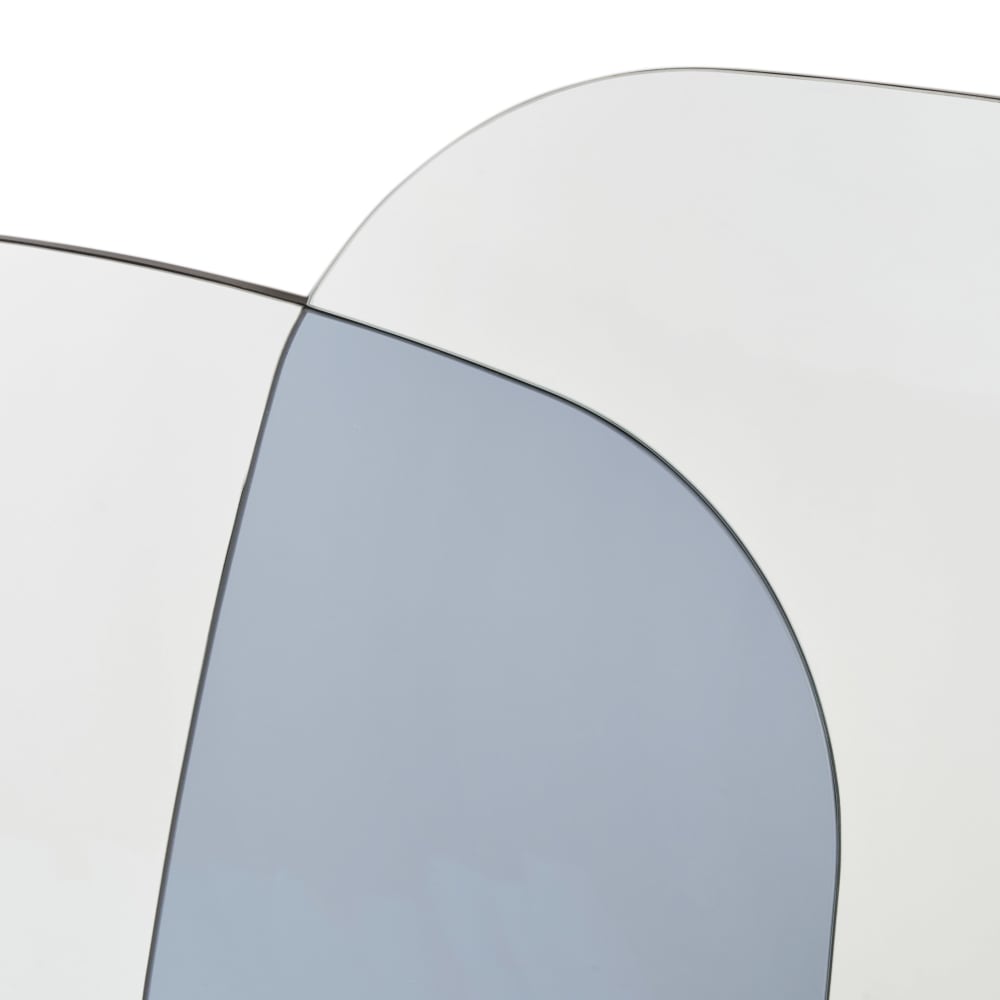 Grand miroir destructuré transparent et bleu 120x100 - Maisons du Monde