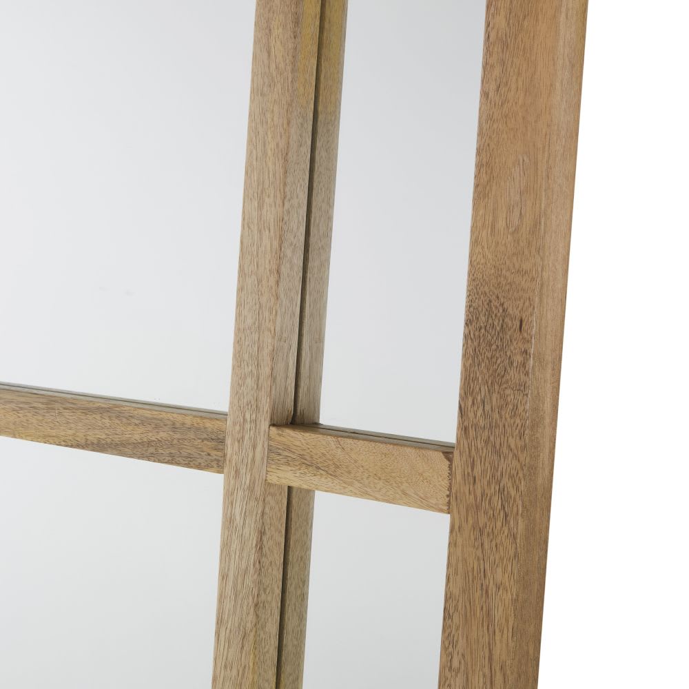 Grand miroir fenêtre rectangulaire en bois de manguier, 91x191 cm - Maisons du Monde