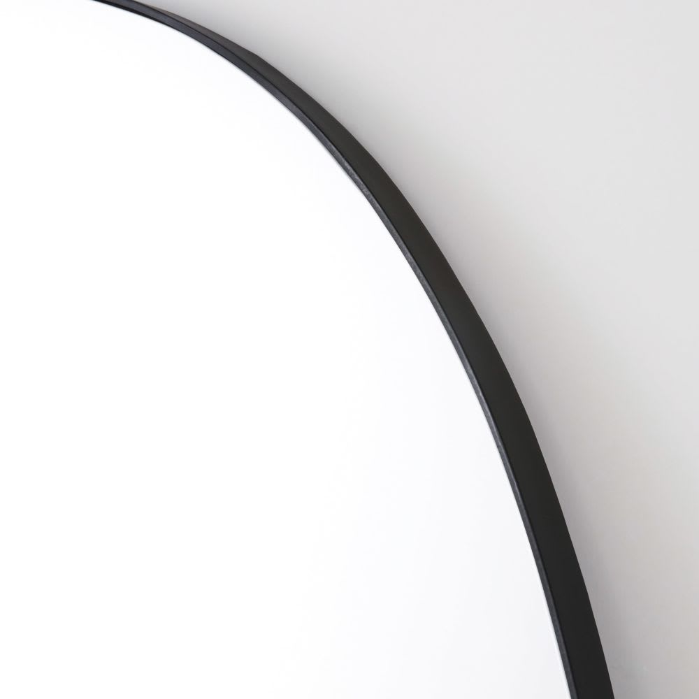 Grand miroir organique en acier noir, 100x170 cm - Maisons du Monde