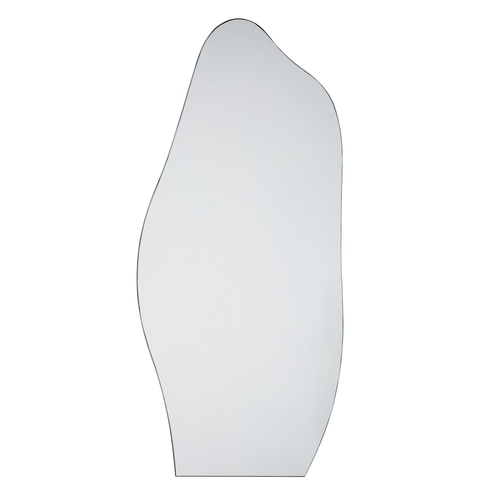 Grand miroir organique en acier noir, 82x180 cm