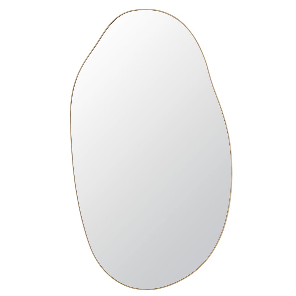 Grand miroir organique en bois de chêne, 104x180 cm