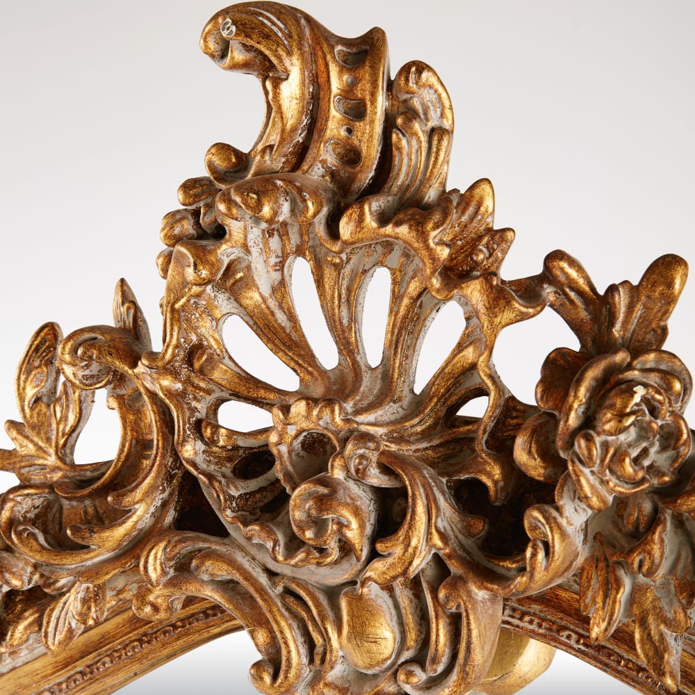 Grand miroir rectangulaire à moulures dorées 104x185 - Maisons du Monde