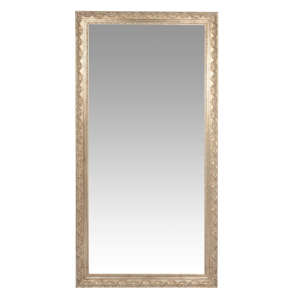 Grand miroir rectangulaire à moulures irisées, 90x180 cm
