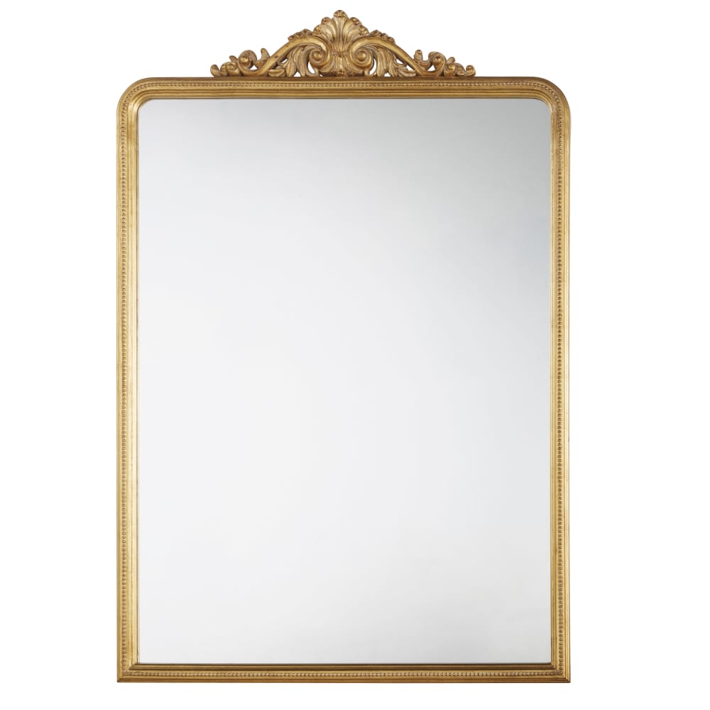 Grand miroir rectangulaire doré, 110x160 cm