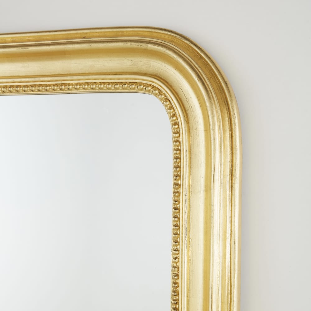 Grand miroir rectangulaire doré, 60x160 cm