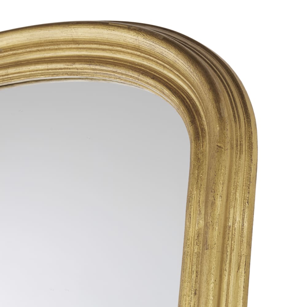 Grand miroir rectangulaire doré, 85x200 cm