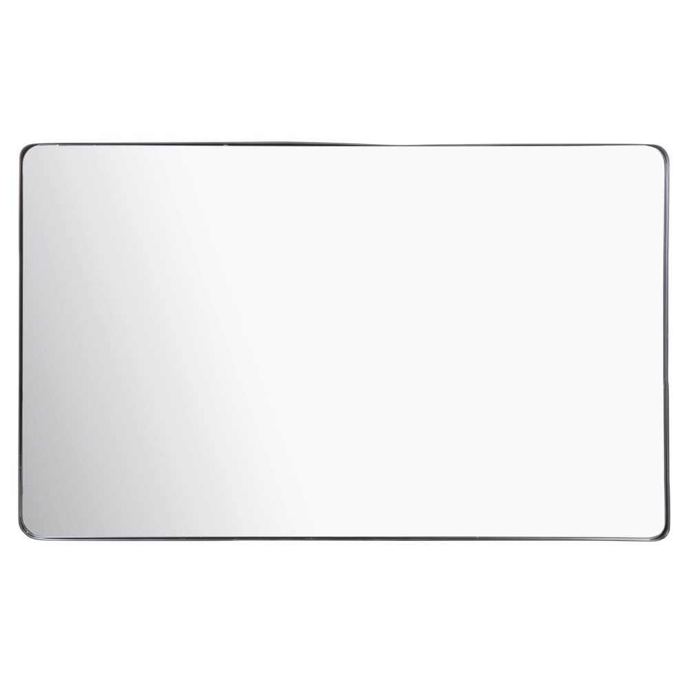 Grand miroir rectangulaire en aluminium noir 165x100