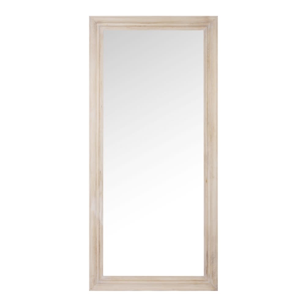 Grand miroir rectangulaire en bois de paulownia 80x170