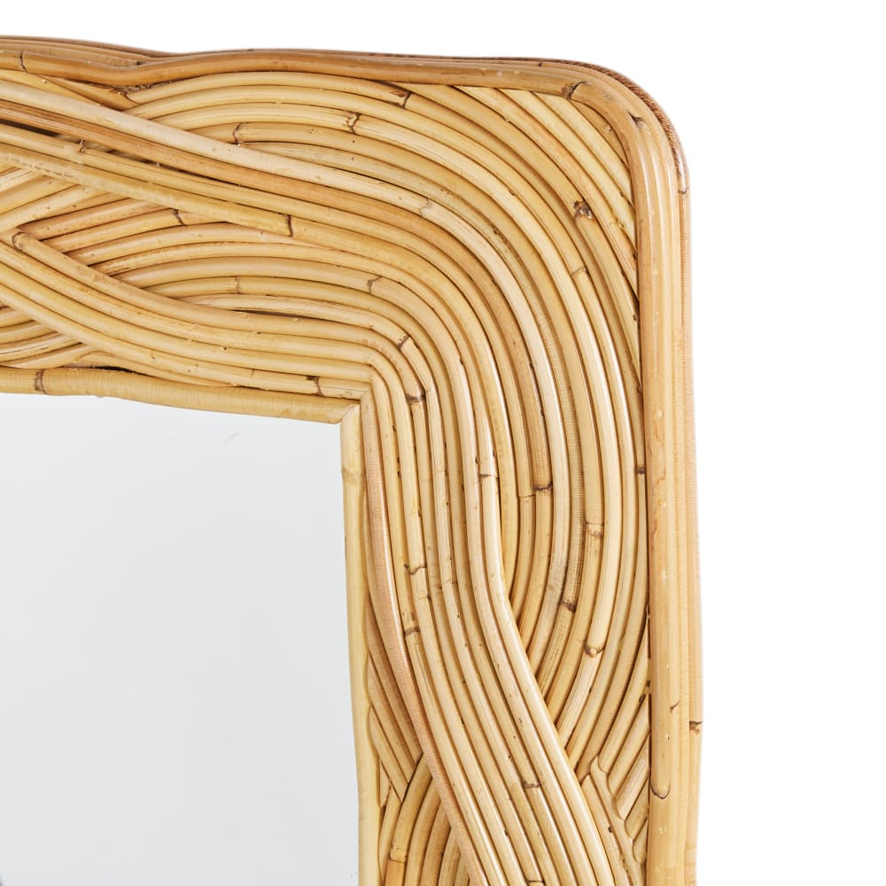 Grand miroir rectangulaire en rotin 80x120 - Maisons du Monde