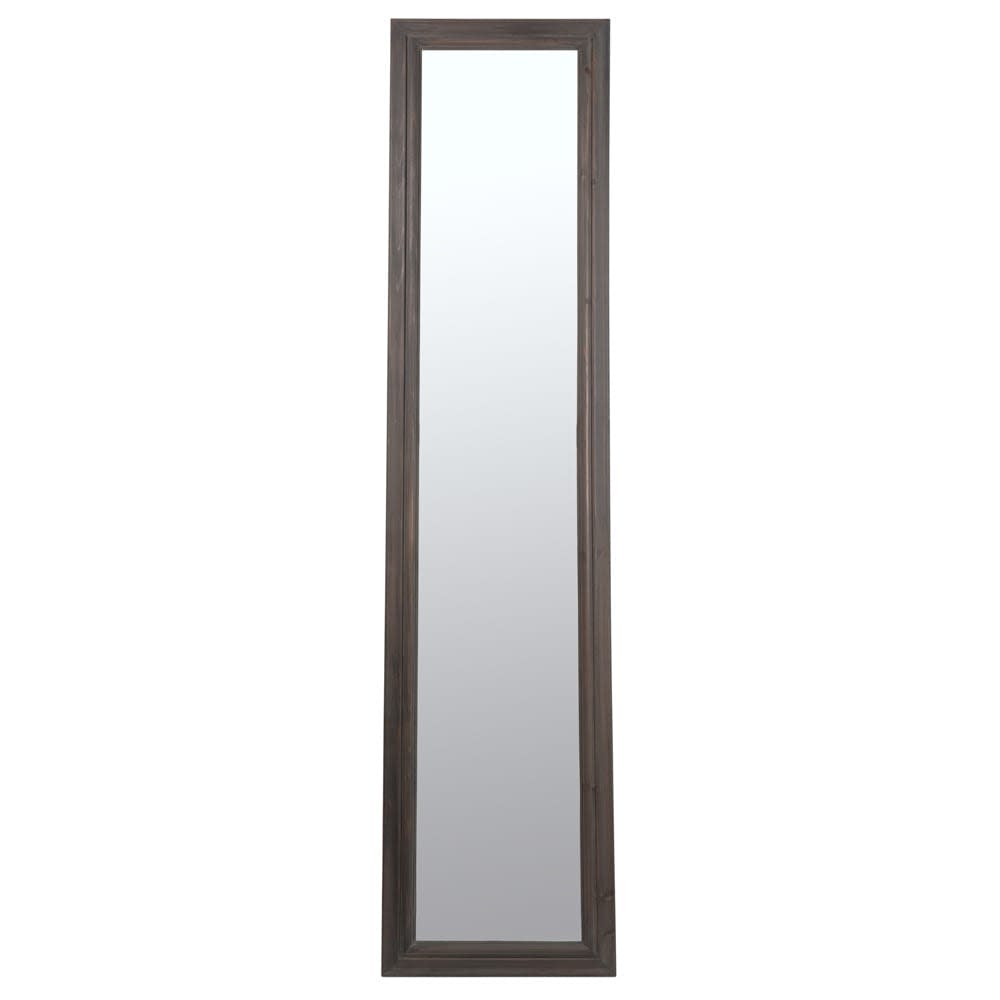 Grand miroir rectangulaire sur pied en bois de paulownia, 40x170 cm