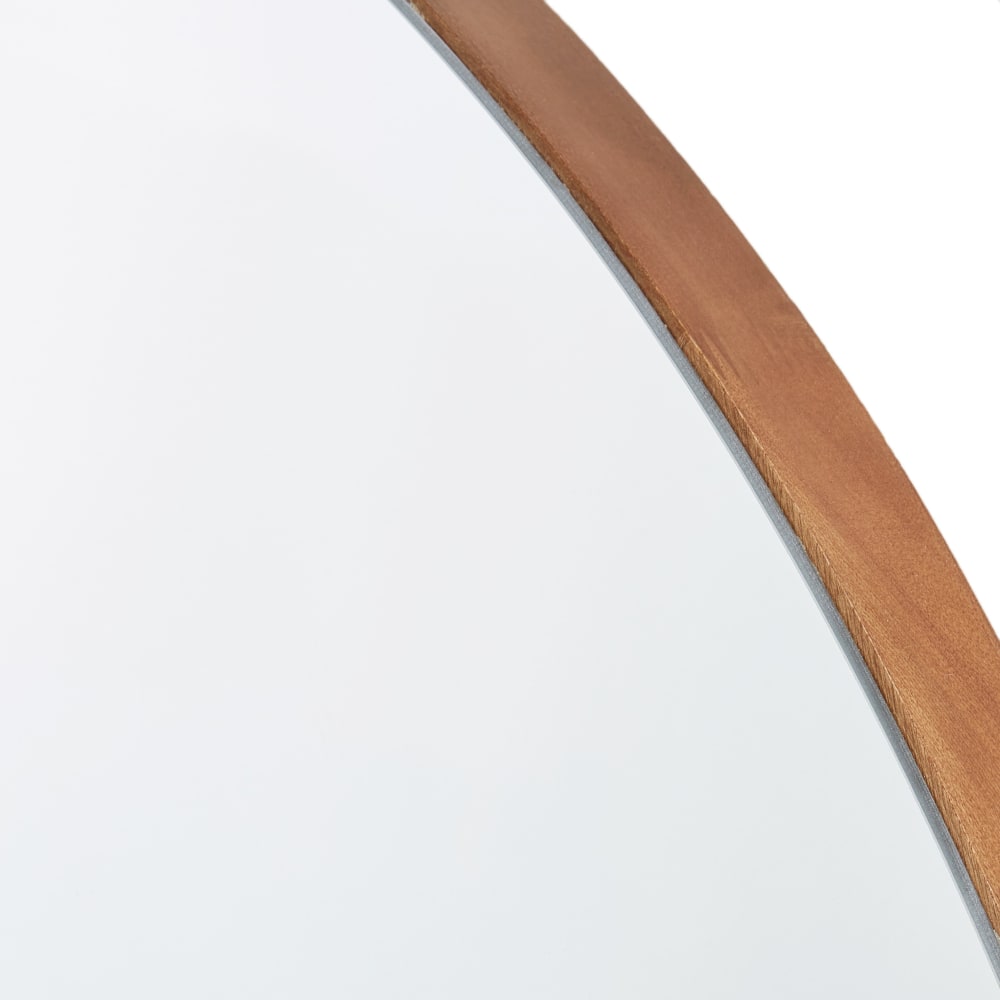 Grand miroir rond en bois de chêne et trou central D120 - Maisons du Monde