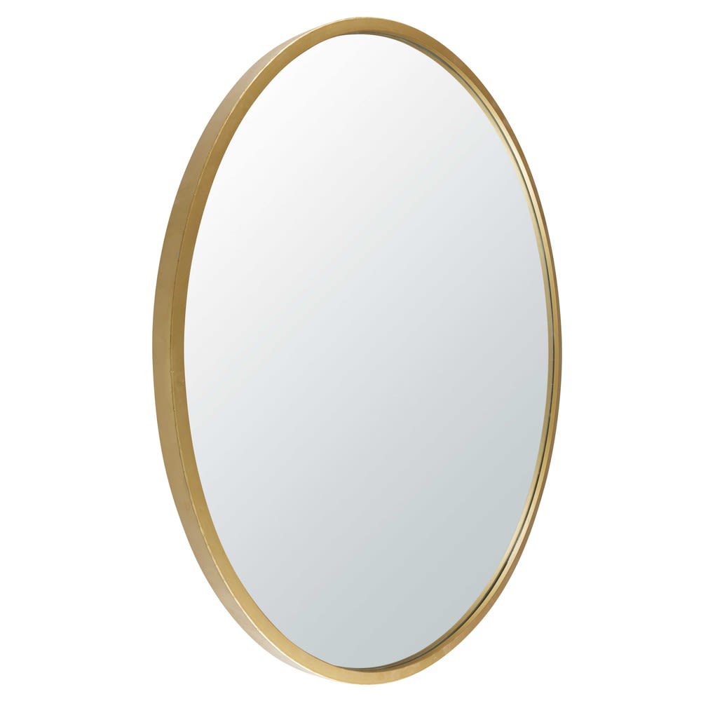 Grand miroir rond en métal doré, D159 cm - Maisons du Monde