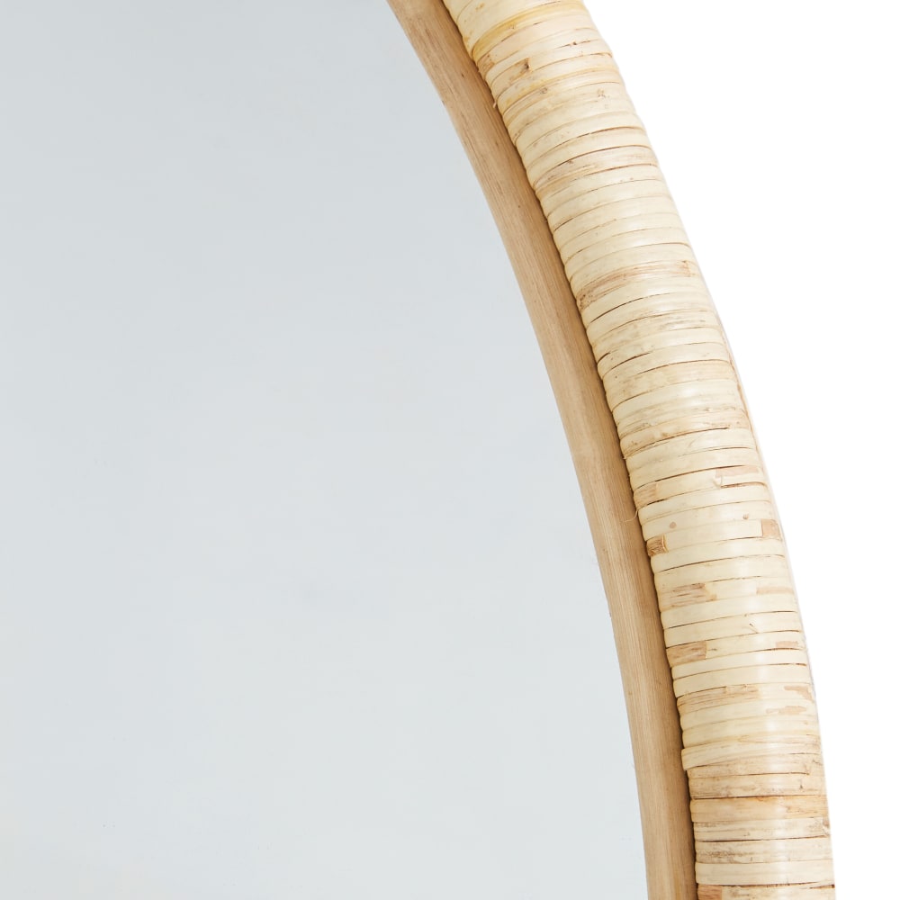 Grand miroir rond en rotin D100 - Maisons du Monde