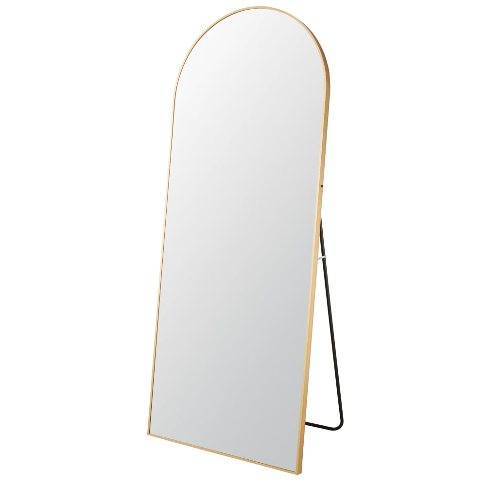 Grand miroir sur pied en aluminium doré, 80x195 cm — vue 3