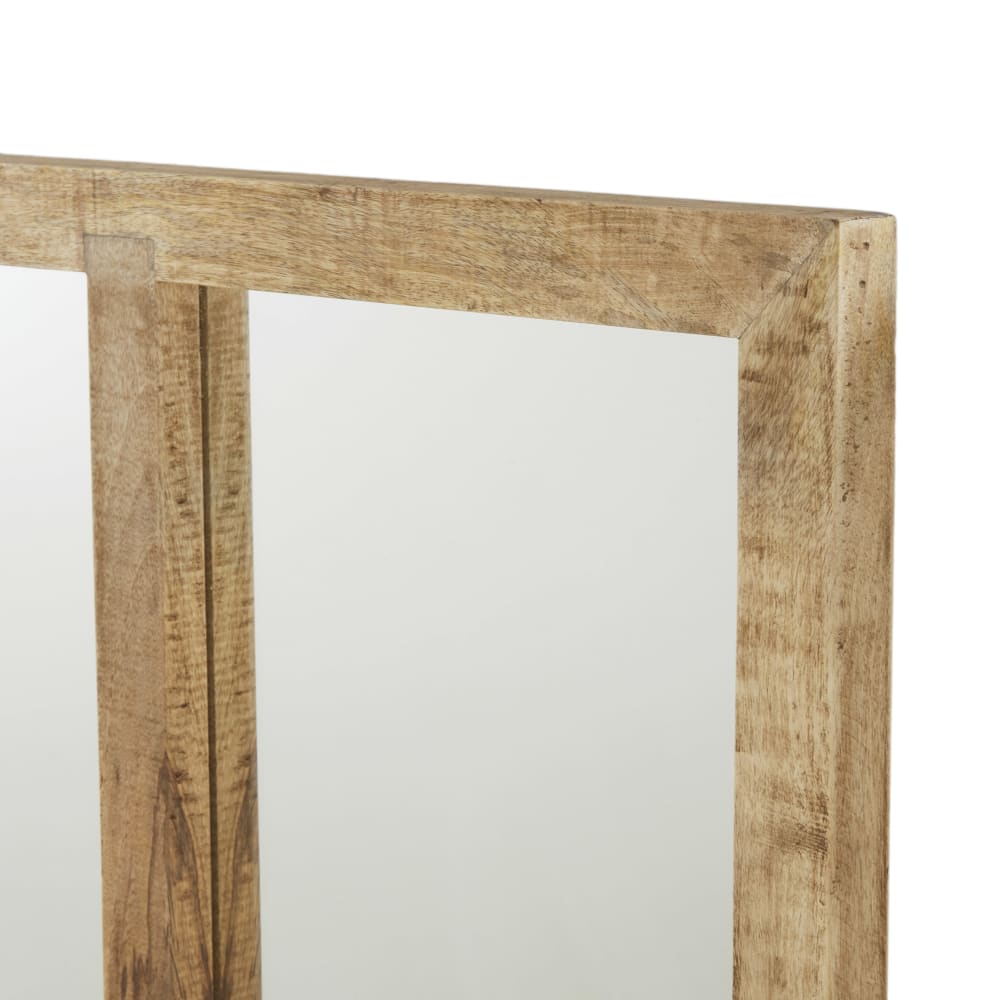 Grand miroir verrière rectangulaire en bois de manguier 123x180 - Maisons du Monde