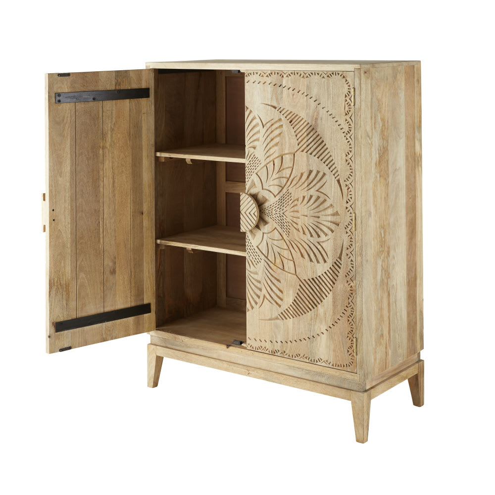 Gravierter 2-türiger Kleiderschrank, 100 - Maisons Du Monde
