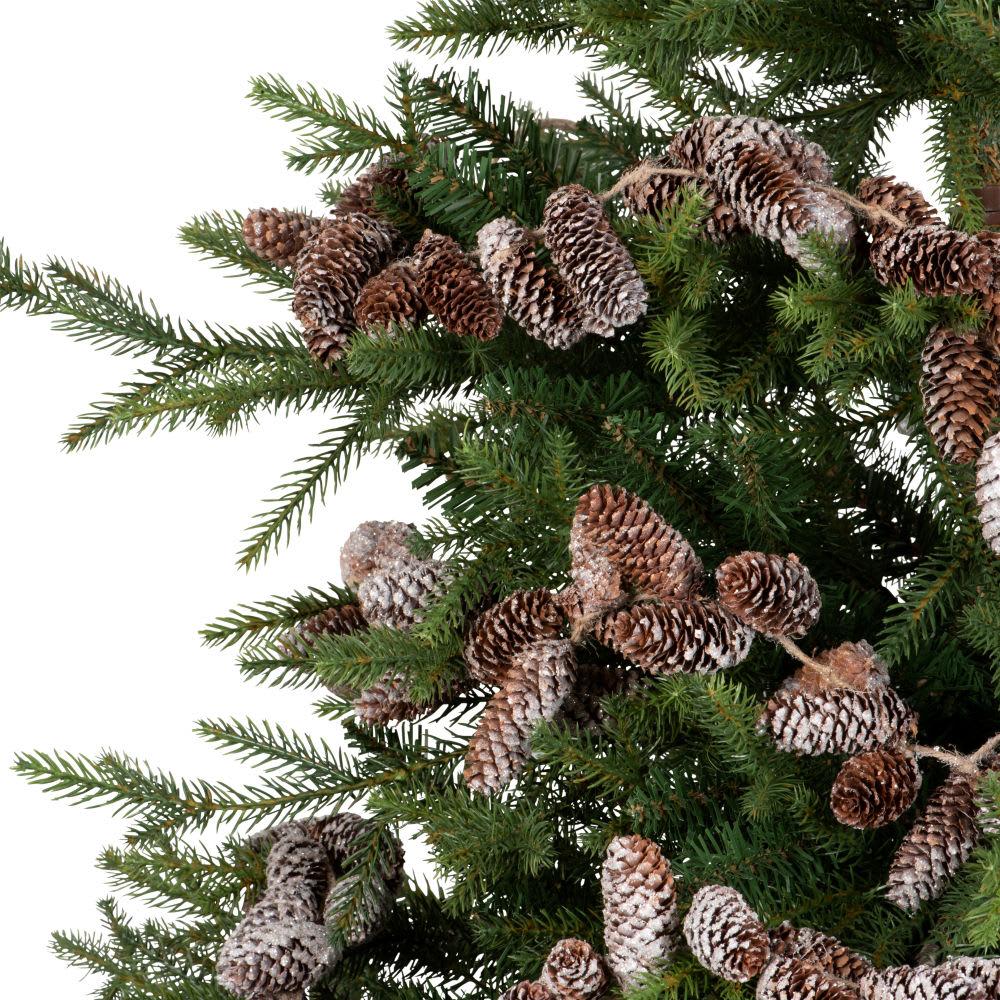 Grinalda de Natal pinhas brancas L120 - Maisons Du Monde