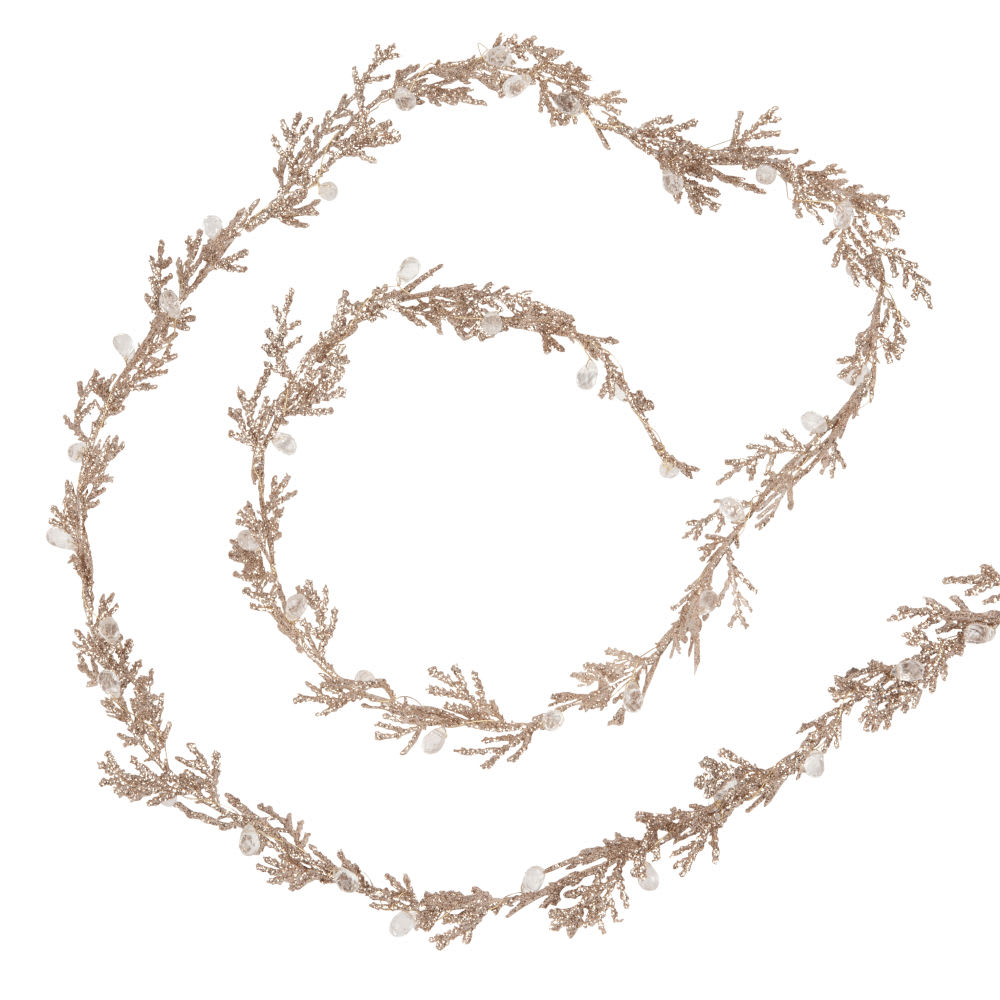 Guirlande de Noël dorée L162