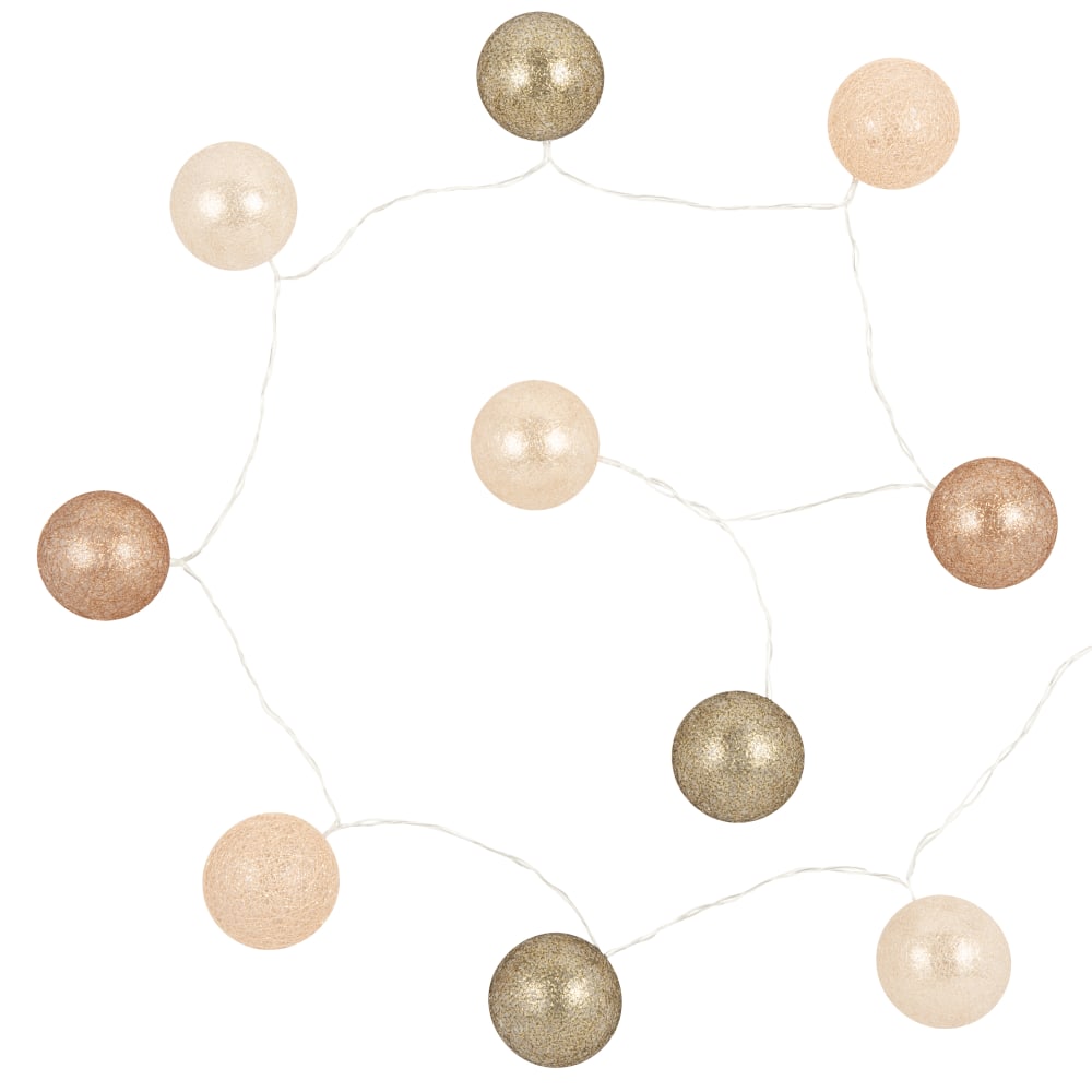 Guirlande lumineuse beige et marron 10 LED L160