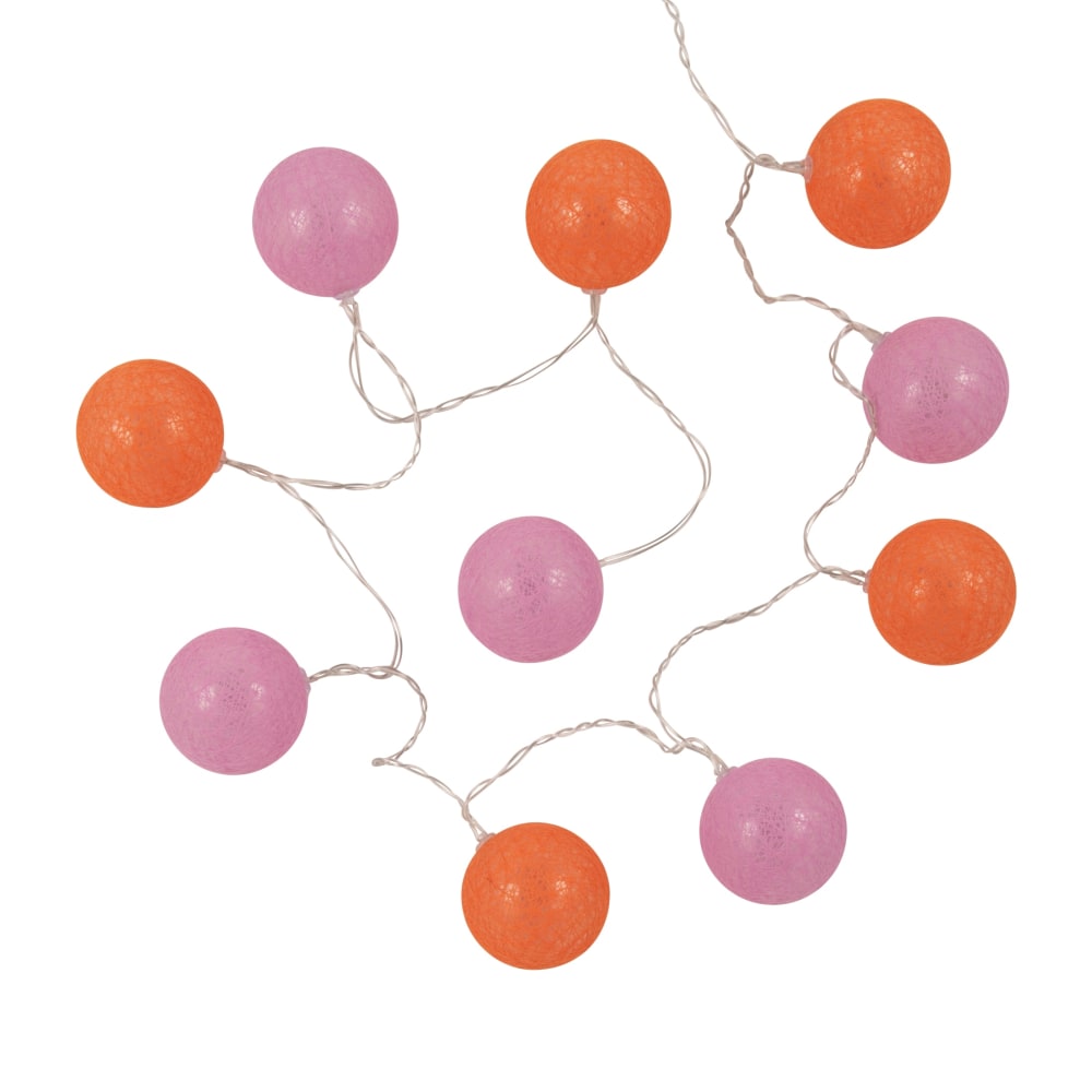 Guirlande lumineuse rose et orange 10LED L165 - Maisons du Monde