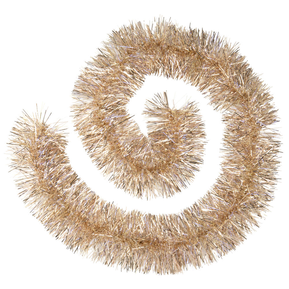 Guirnalda de Navidad dorada e irisada L.190 cm