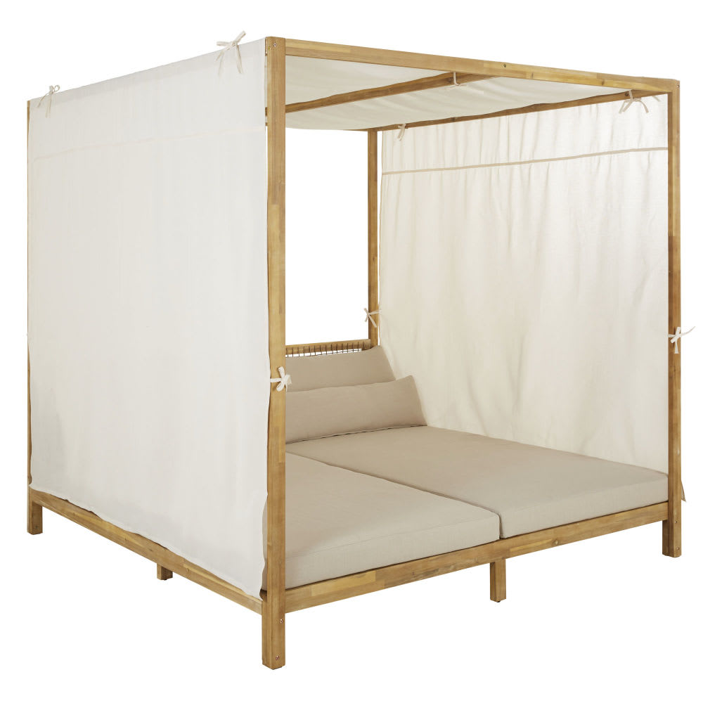 Himmelbett für den Außenbereich aus geflochtenem Kunstharz und