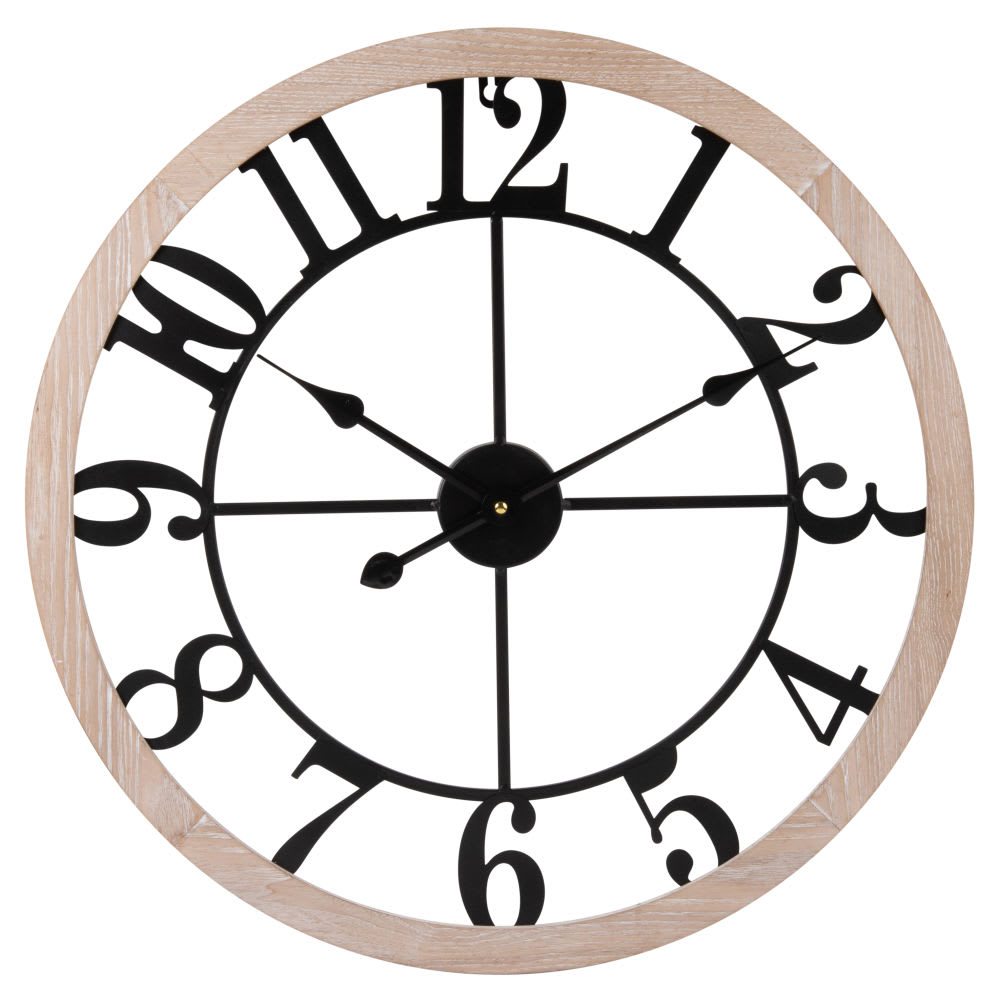 Horloge murale bicolore, D60 cm