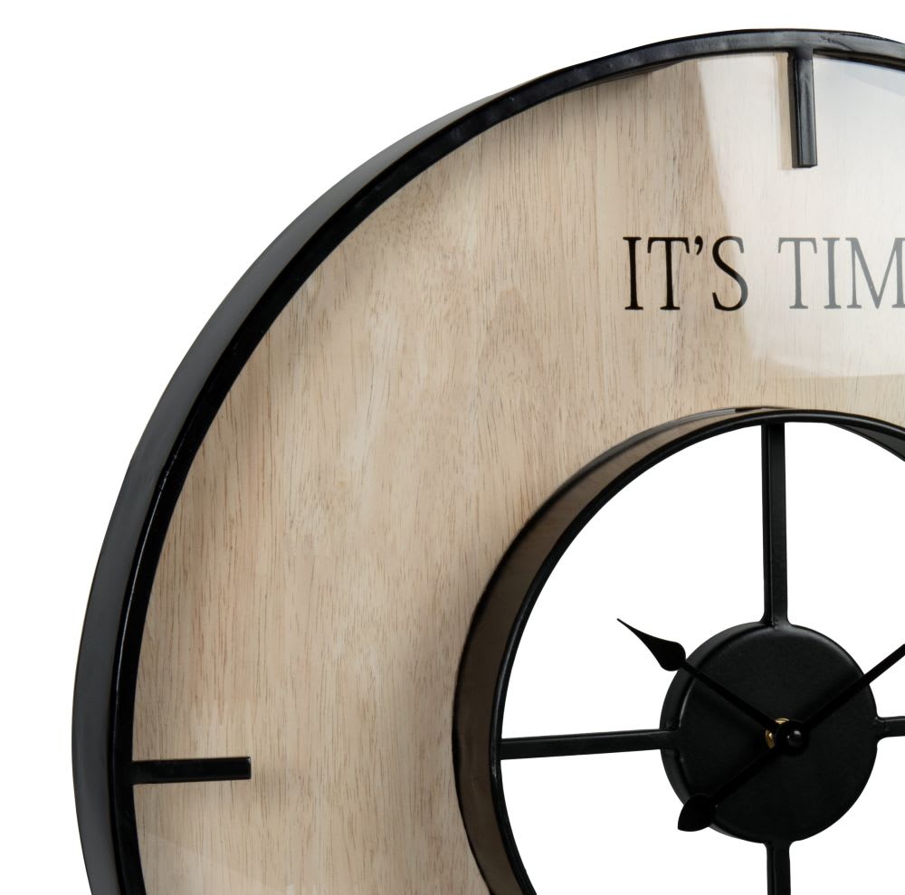 Horloge murale bicolore et bouchons de liège, D55 cm