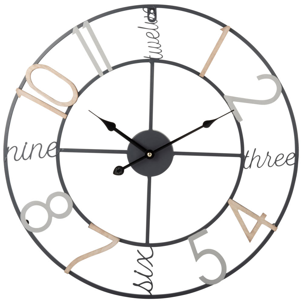 Horloge murale en acier coloré, D50 cm — Beyit