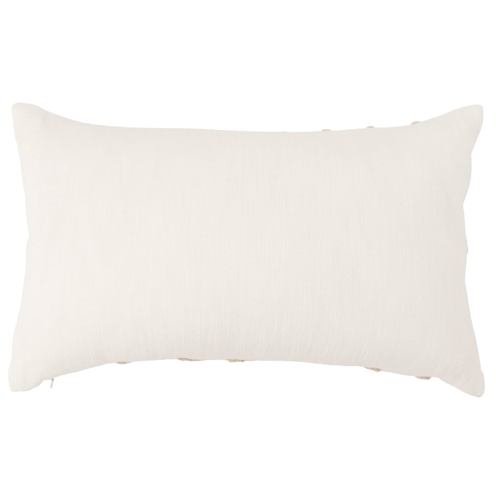 Housse de coussin brodée bicolore 50x30 — vue 3