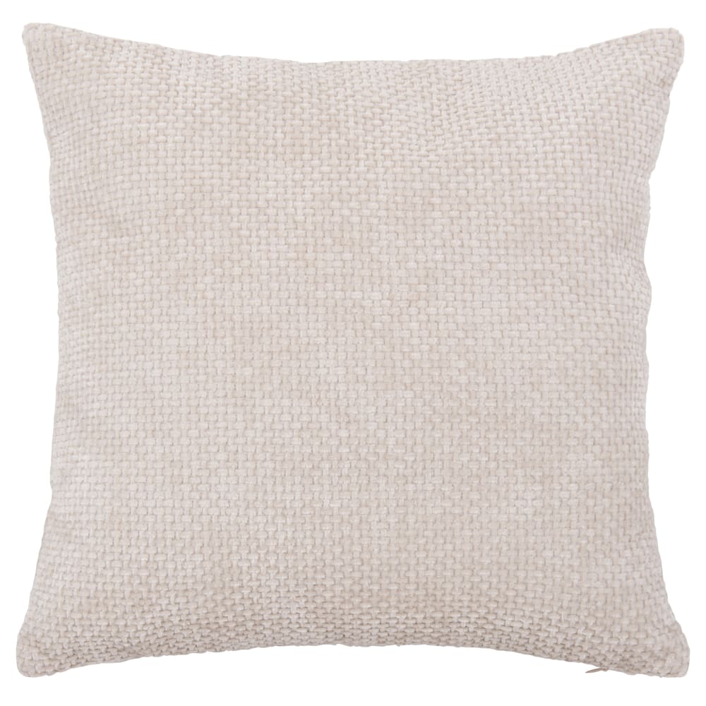 Housse de coussin chenille texturée beige 40x40