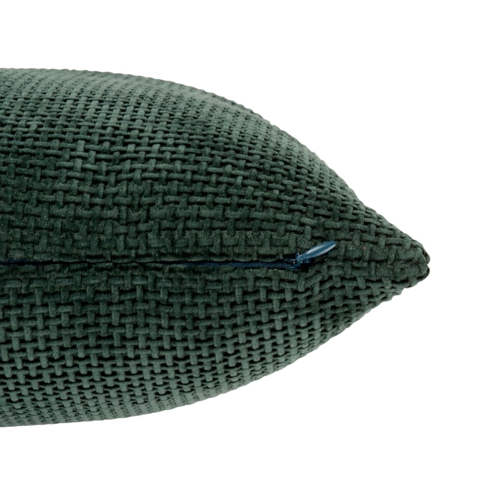 Housse de coussin chenille texturée vert foncé 40x40 - Maisons du Monde