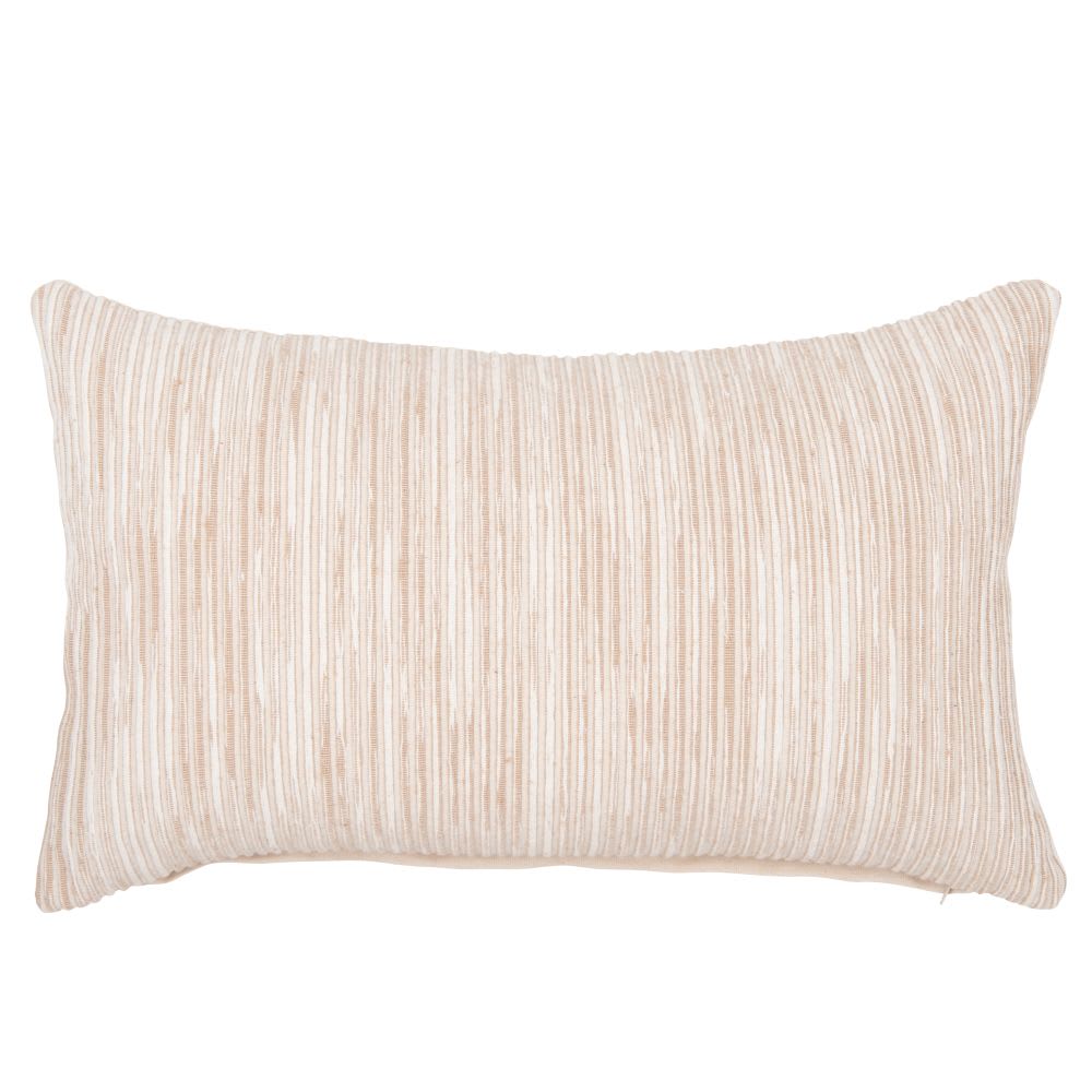 Housse de coussin en coton biologique tissé écru et beige 50x30 — Beyit